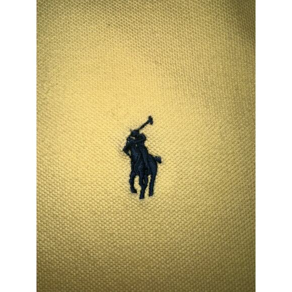 Polo Ralph Lauren Short Sleeve Polo Shirt Mens Size XL Yellow Pony Logo - Picture 5 of 6